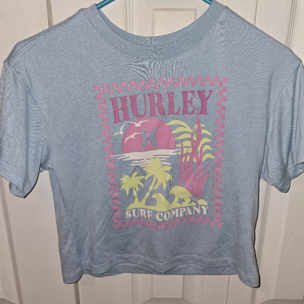 Hurley Sky Blue Crop Tee